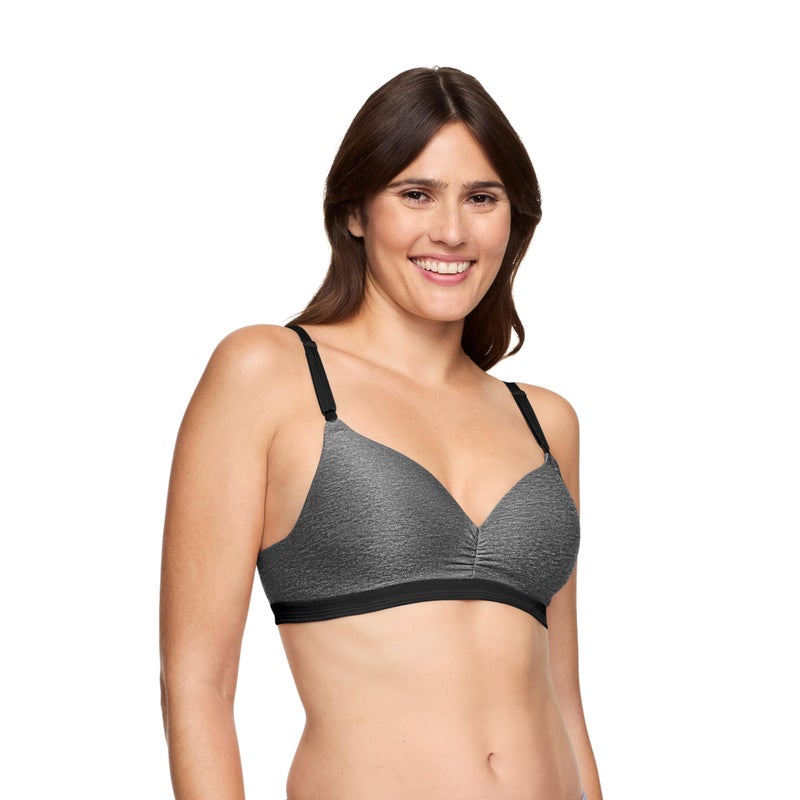 Warner's Women's Play It Cool Stay Cool and Dry Wireless Lift Comfort Bra RN3281A, Dark Gray, 38D - Image 1